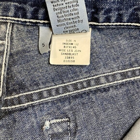 Vintage Calvin Klein Wide Leg Button Fly Jeans - Picture 8 of 11